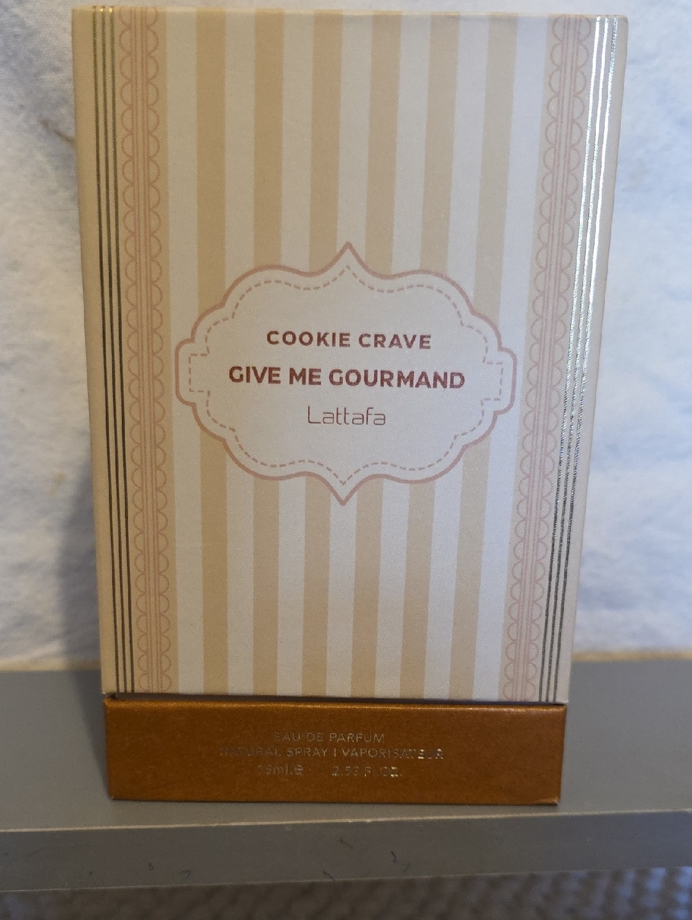 Lattafa Cookie Crave Give Me Gourmand Eau de Parfum — Cream & Gold